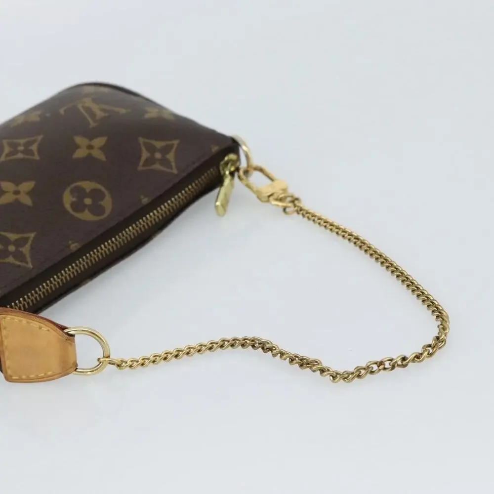 Louis Vuitton Monogram Mini Pochette Accessoires Pouch Brown